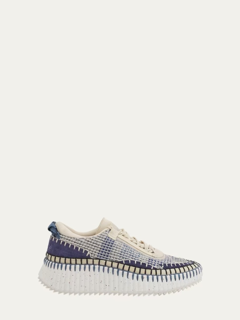 Chloé Colorblock Pattern Mesh Accents Chunky Sneakers-Size 39